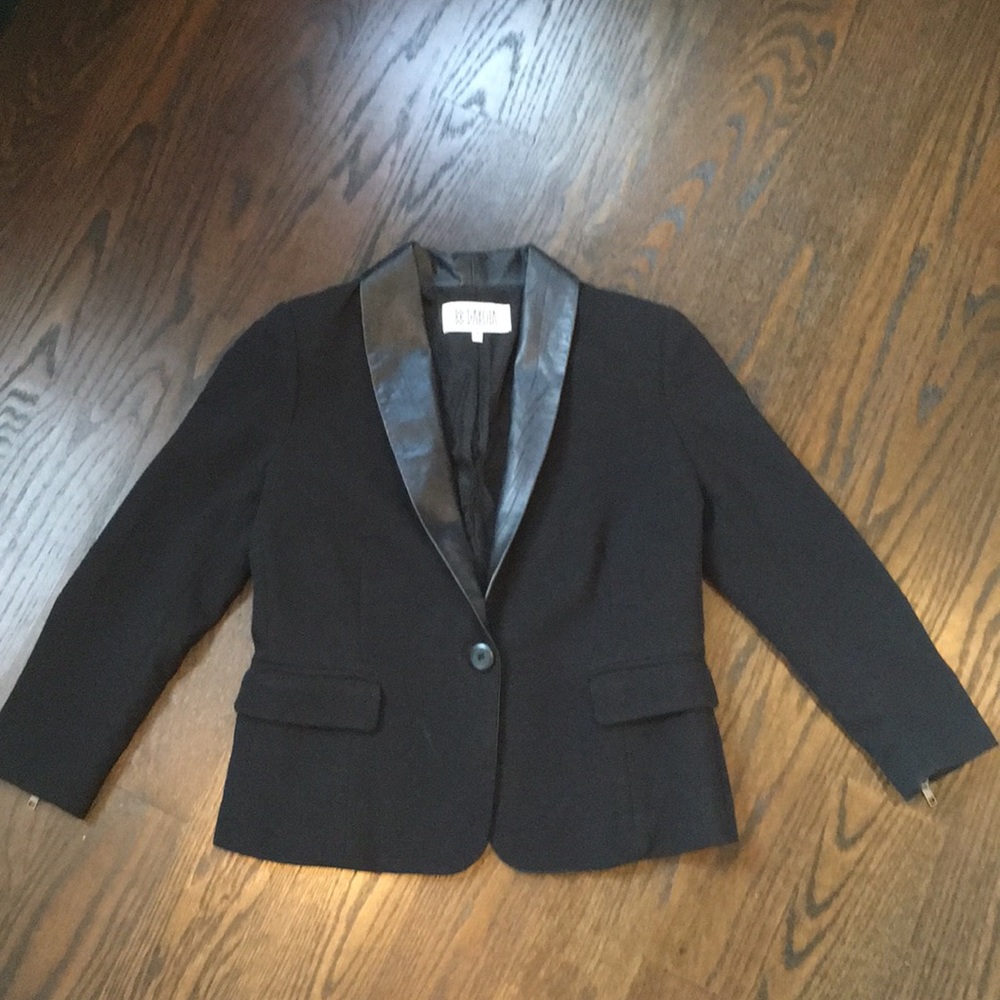 Black blazer with three quarter length sleeve